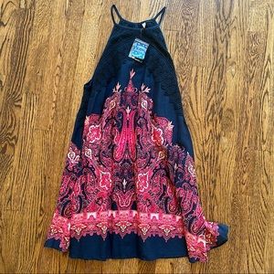NWT Free People paisley trapeze / swing slip dress